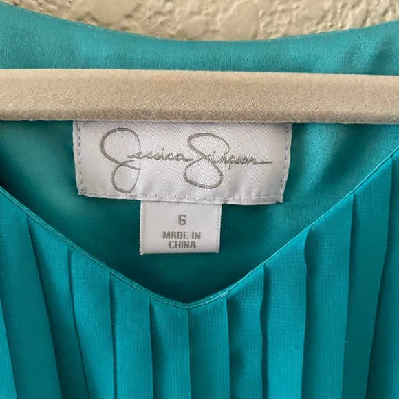 Jessica Simpson short dress  Aqua blue size 6 - Picture 5 of 8